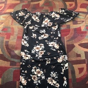 Black flowery dress